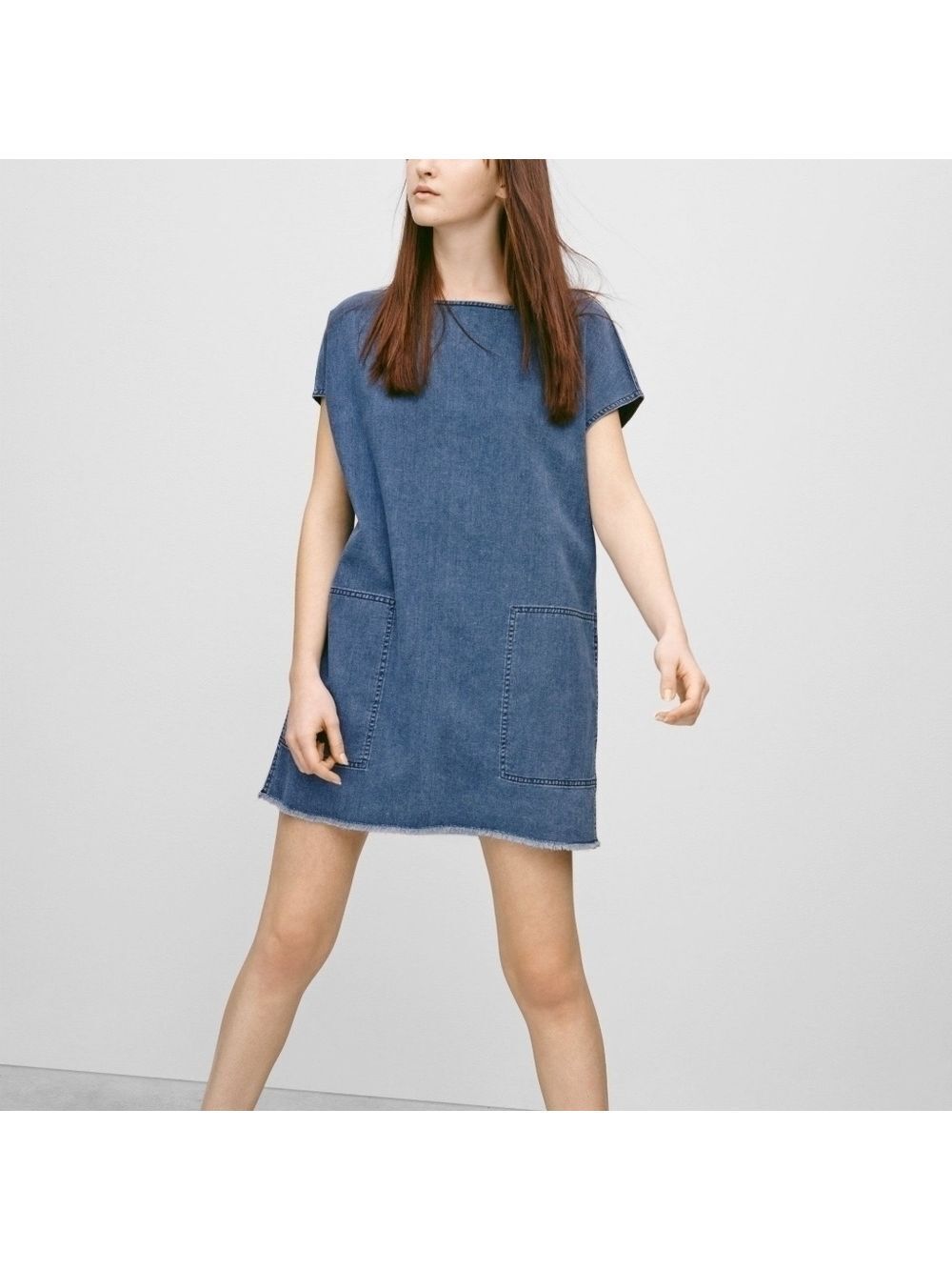 Wilfred Free Nori Dress In Denim - Picture 3 of 12